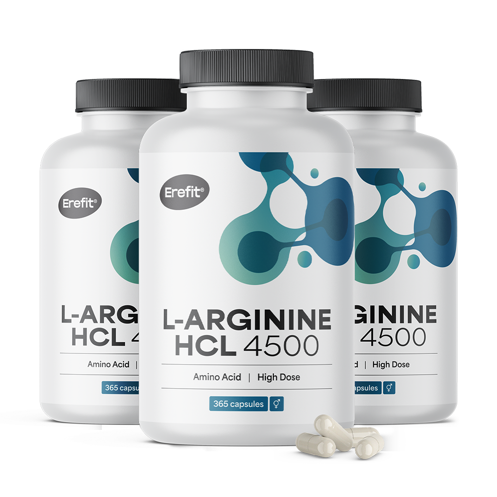 L-arginina HCL 4500 mg w kapsułkach.