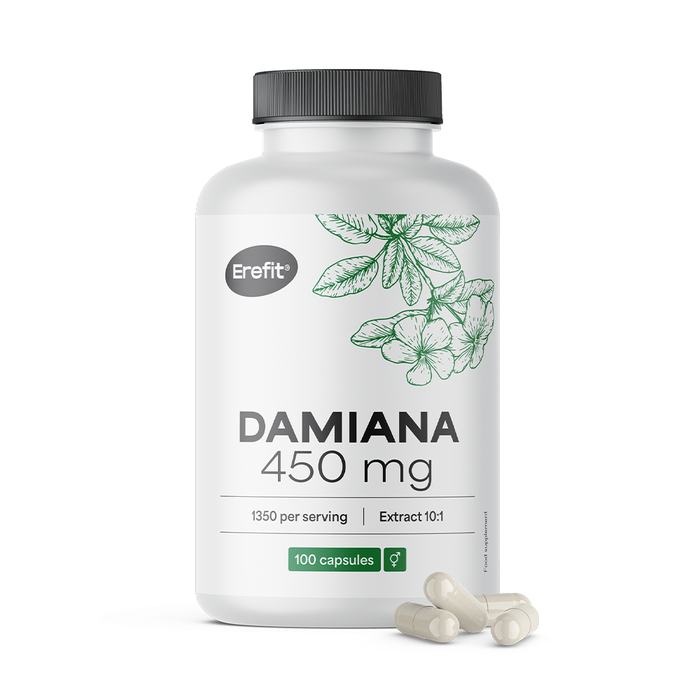 Damiana 450 mg - ekstrakt 10:1.