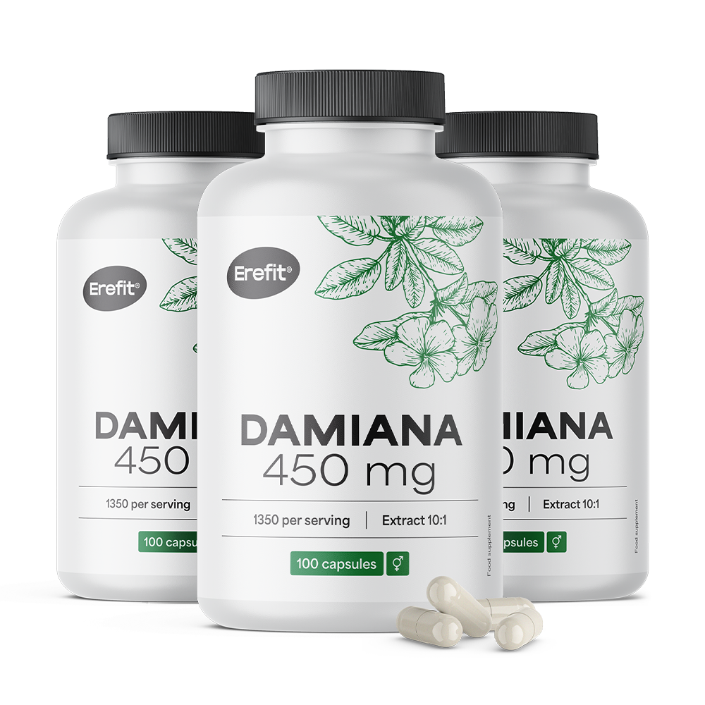 Damiana 450 mg - ekstrakt 10:1.