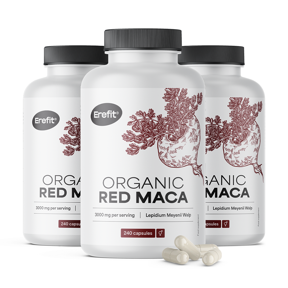 BIO Czerwona maca 3000 mg z naturalną witaminą C.