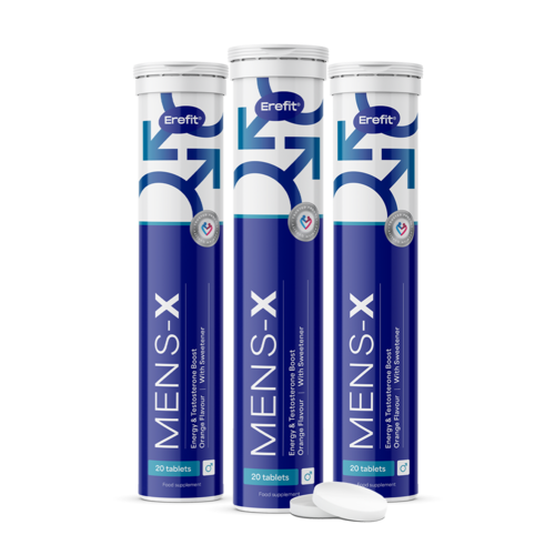 3x Mens-X - tabletki musujące dla mężczyzn, razem 60 tabletek musujących